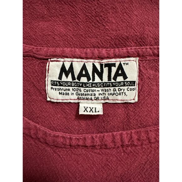 Manta Women's BOHO 100% Cotton Plus Size Brick Colored Tank Top, Size XXL - Picture 3 of 3